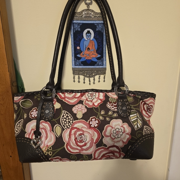 Brighton Floral Tote Bag with Black Leather Accents - Picture 13 of 13